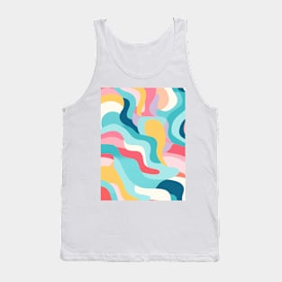 Autumn Nostalgia: Retro Pastel Doodle Delight Tank Top